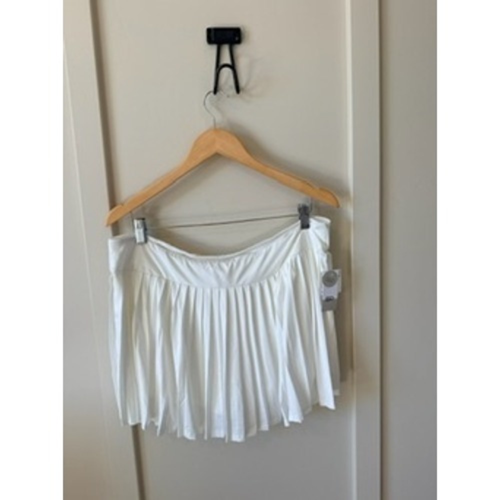BP White Pleated Tennis Skort Built In Shorts Women XL Mini Skirt Preppy Sporty